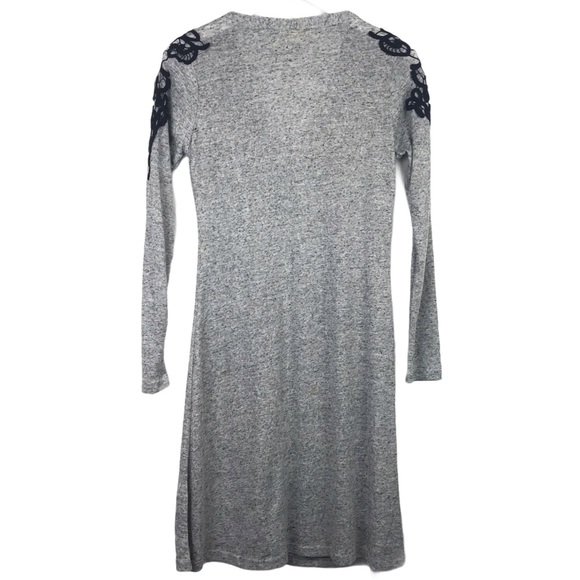 Areve Grey Long Button Down Linen Cardigan Duster Women Sz S - Picture 6 of 6